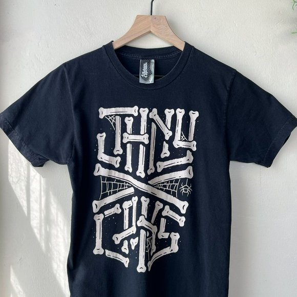 Johnny Cupcakes Johnny Bones Halloween Black Graphic T-shirt - Picture 2 of 11